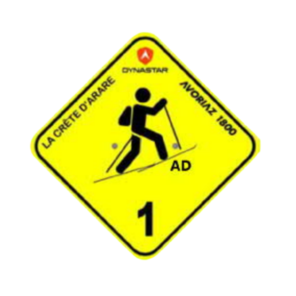 Panneau dibond parcours ski de randonnée 45x45cm REC-DIB253